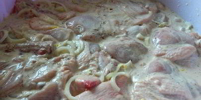 шашлык из курицы на пиве