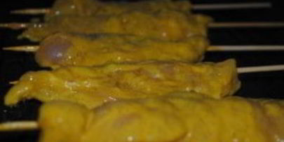 шашлык из курицы на шпажках