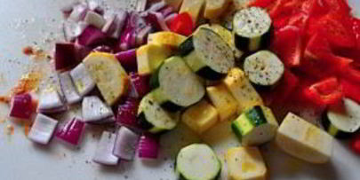 шашлык из овощей