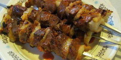 шашлык из печени