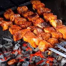 Рецепт Шашлык из семги на мангале