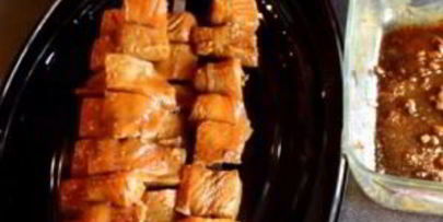 шашлык из семги на мангале