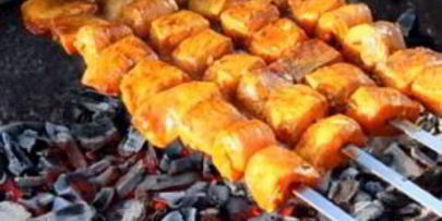 шашлык из семги на мангале