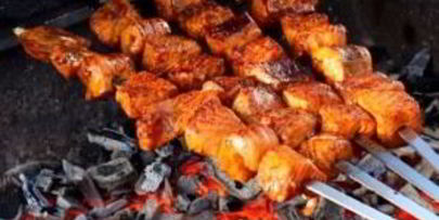 шашлык из семги на мангале