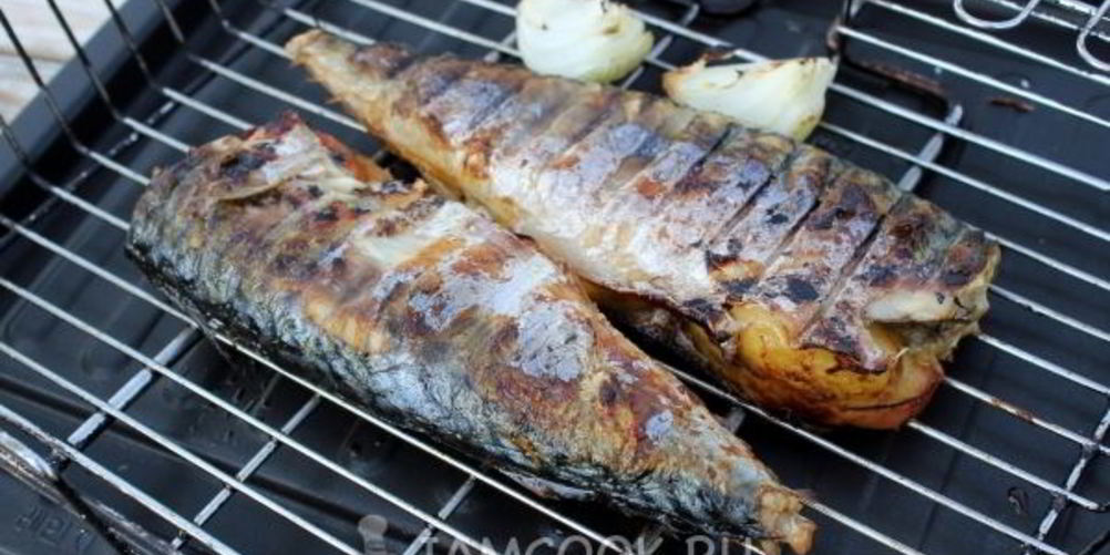 Рецепт шашлык из скумбрии на решетке