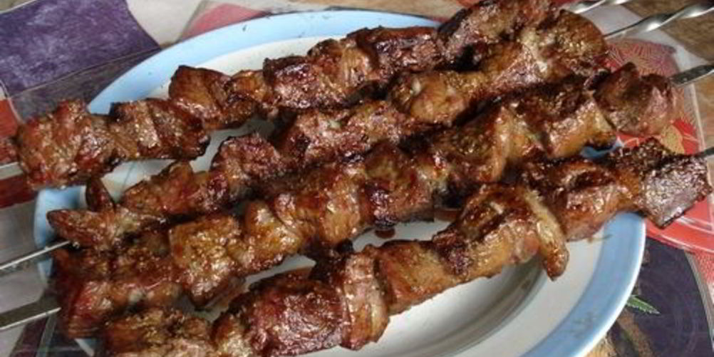 Рецепт шашлык из свежей говяжьей печени