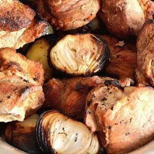 Шашлык из свинины на уксусе