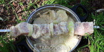 шашлык из свинины в майонезе