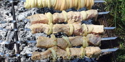 шашлык из свинины в майонезе