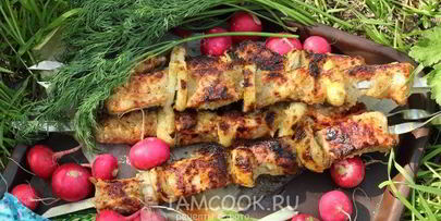 шашлык из свинины в майонезе