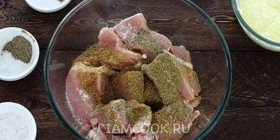 шашлык из свинины в майонезе