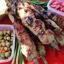 Рецепт Шашлык из свиной вырезки с 4 закусками