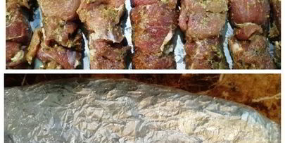 шашлык из свиной вырезки с 4 закусками