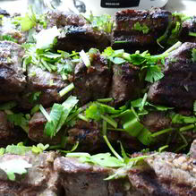 Рецепт Шашлык из телячьей печени с коньяком