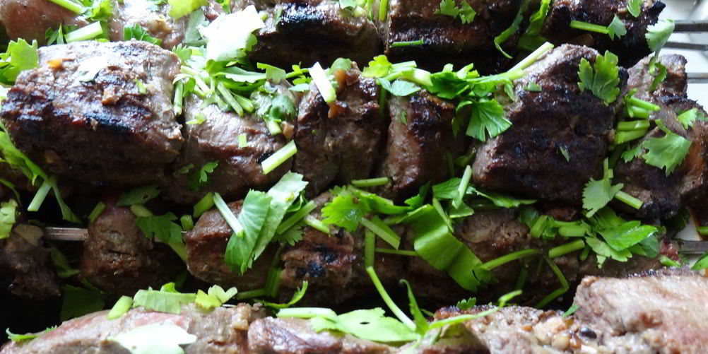 Рецепт шашлыка иза телячьея печеней с коньякома