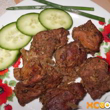 Рецепт Шашлык на луковой подушке в духовке