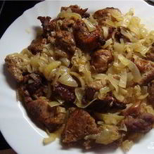 Рецепт Шашлык в рукаве на луковой подушке