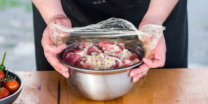 шашлыки из говядины с помидорами черри