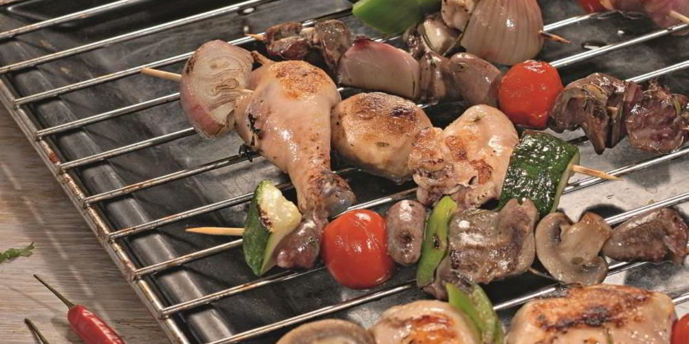 Рецепт шашлыки из курицы с овощами