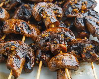 Шашлыки из шампиньонов