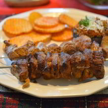 Рецепт Свиной шашлык с чили маринадом и горчицей