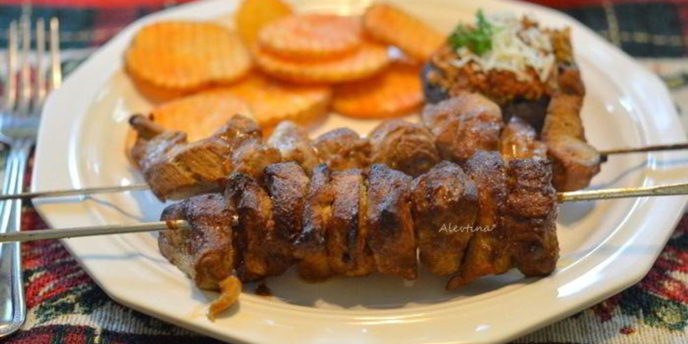 Рецепт свиной шашлык с чили маринадом и горчицей