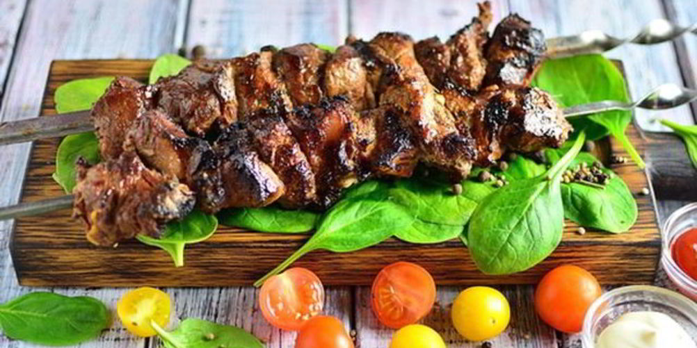 Рецепт свиной шашлык с щавелем в соевом соусе