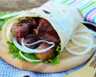 Свиной шашлык в лаваше