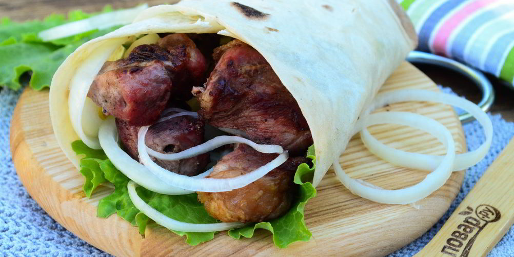 Рецепт свиной шашлык в лаваше