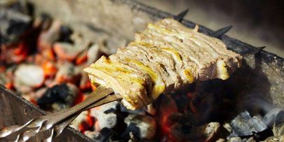 татарский сочный шашлык из баранины