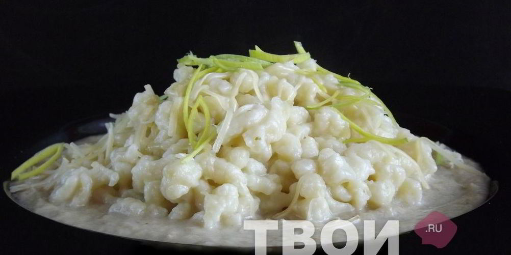 Рецепт швейцарские картофельные клецки с грибным соусом