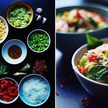 Рецепт Стеклянная лапша с имбирным соусом