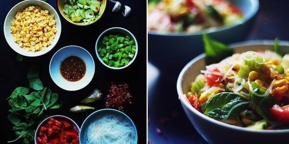 Рецепт стеклянная лапша с имбирным соусом