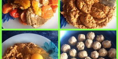 киш с тефтелями, тыквой и сыром дор блю