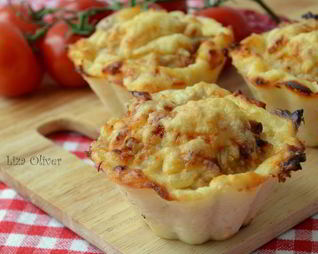 Куриные тефтельки в картофельных корзиночках