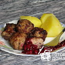 Рецепт Шведские тефтели с брусникой