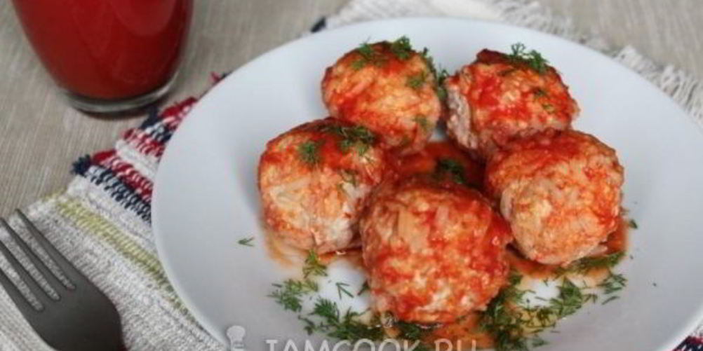 Рецепт тефтели с рисом в томатном соусе