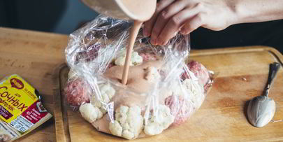 тефтели с цветной капустой в сливочно-томатном соусе