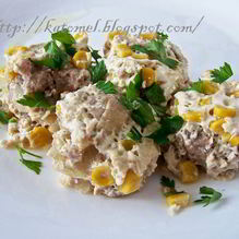 Рецепт Тефтели в сливочном соусе с кукурузой