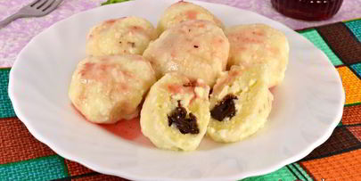 творожные клецки с шоколадом