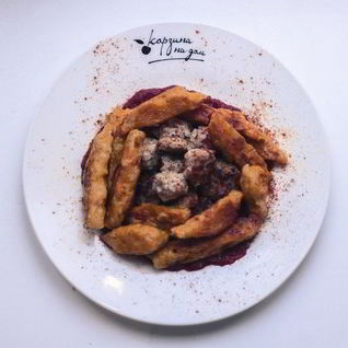 Тыквенные ньокки с тефтелями