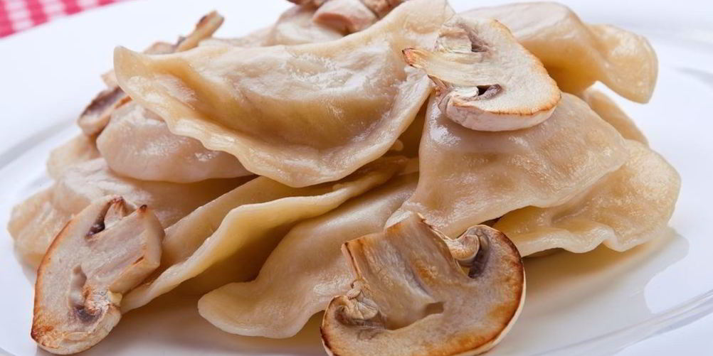 Рецепт постные вареники с грибами