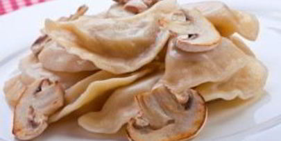 постные вареники с грибами