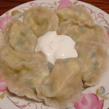 Рецепт Вареники с творогом и луком