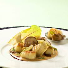Рецепт Жареные ньокки в соусе из горгонзолы с грибами