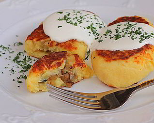Картофельные зразы с грибами