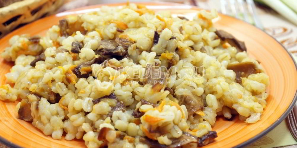 Рецепт перловая каша с грибами