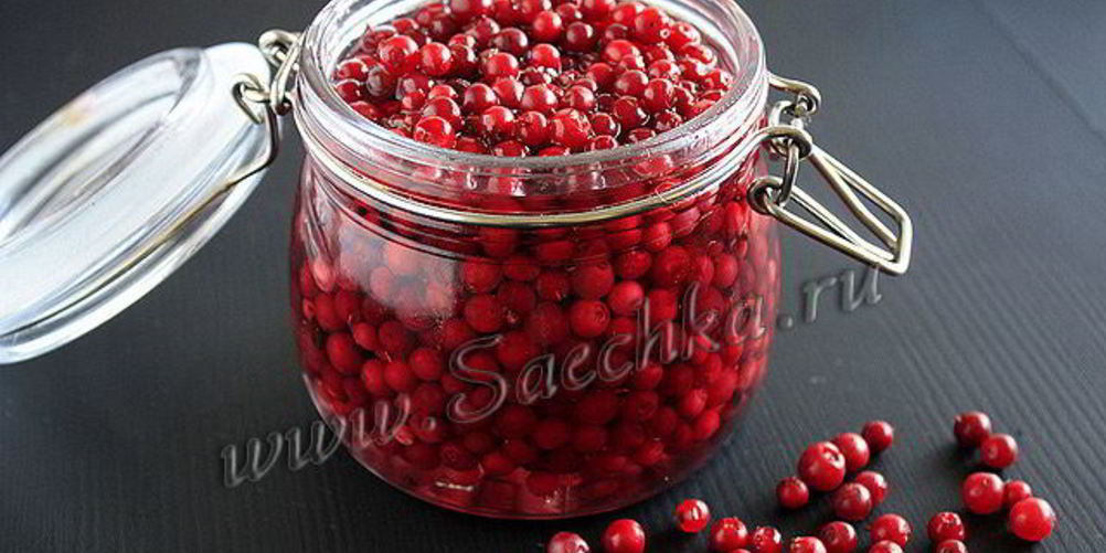 Рецепт брусника в сиропе