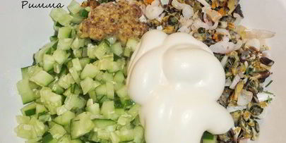 морской коктейль на чипсах