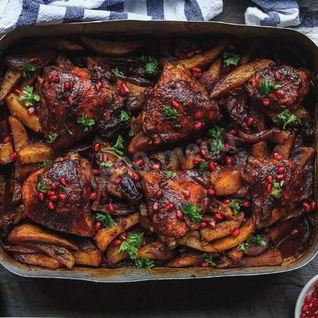 Мясо в гранатовом сиропе